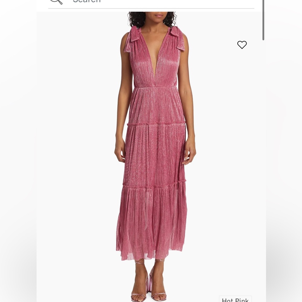 Sabina Musayev Pink Metallic Dress